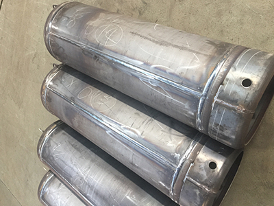 Fire extinguisher MIG circumferential welding seam
